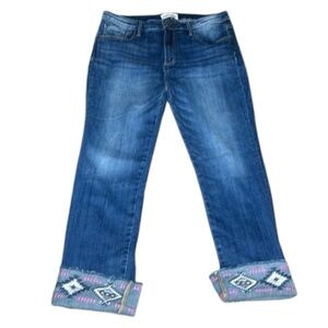 Driftwood Collette High Rise with Embroidered Cuff Jeans